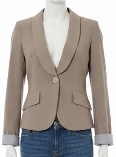 Chaqueta ceñida Hippocampe Taupe – T34 (Excelente estado) – photo 2